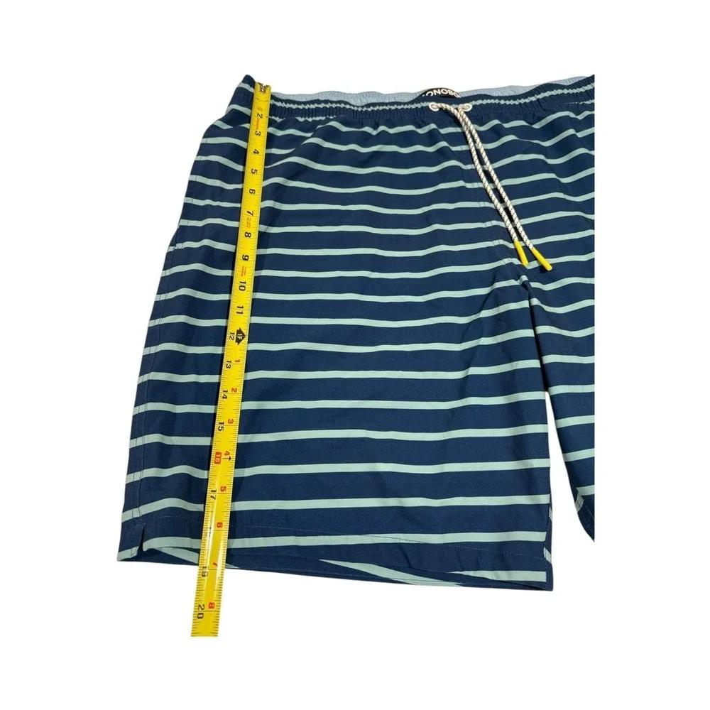 Bonobos Men's XXL Blue Striped Lined‎ Swim Shorts Trunks
